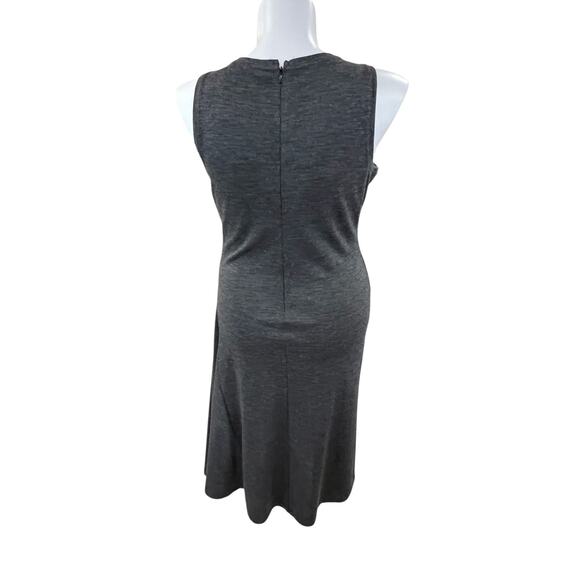 Michael Kors Gray Derby Wool Blend Dress Sz XL NWT $295 Sleeveless Asymmetrical - Picture 5 of 8